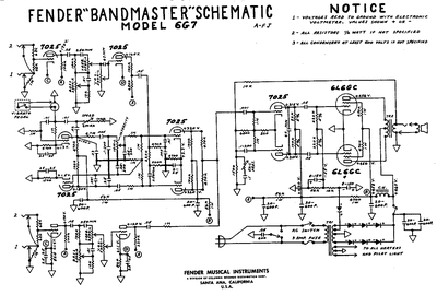 Fender - Bandmaster 6g7 -Schematic Thumbnail