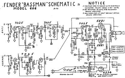 Prowess Amplifiers - Fender - Schematics - Bassman 6g6