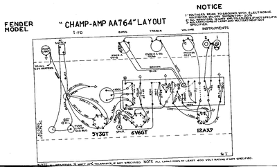 Fender champ amp aa764 schematic definition