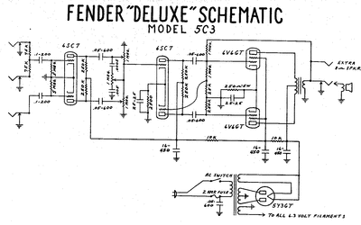 Fender - Deluxe 5c3 -Schematic Thumbnail