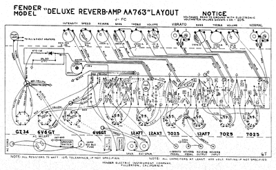 Fender - Deluxe Reverb aa763 -Layout Thumbnail