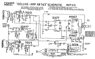 Fender - Deluxe ab763 -Schematic Thumbnail