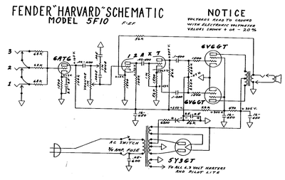 Fender - Harvard 5f10 -Schematic Thumbnail