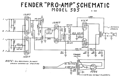 Fender - Pro 5d5 -Schematic Thumbnail