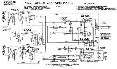 Fender - Pro ab763 -Schematic Thumbnail