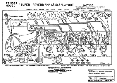 Fender - Super Reverb ab568 -Layout Thumbnail