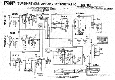 Fender - Super Reverb ab763 -Schematic Thumbnail