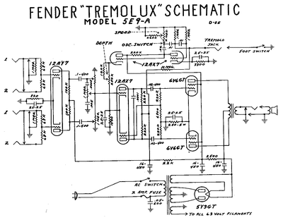 Fender - Tremolux 5e9a -Schematic Thumbnail