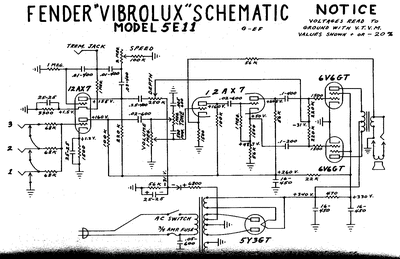 Fender - Vibrolux 5e11 -Schematic Thumbnail