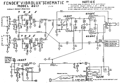 Fender - Vibrolux 6g11 -Schematic Thumbnail
