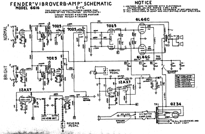 Fender - Vibroverb 6g16 -Schematic Thumbnail