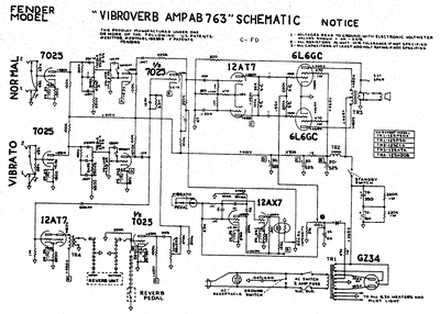 Fender - Vibroverb ab763 -Schematic Thumbnail
