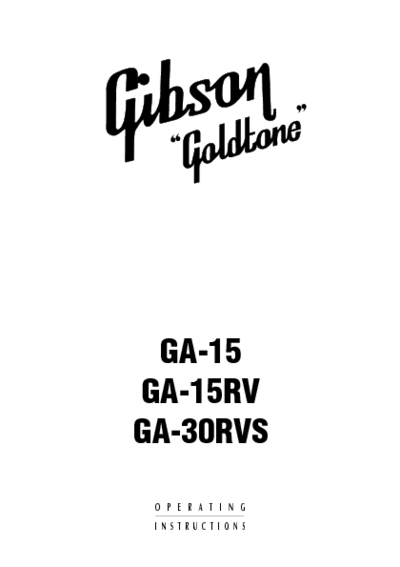 Manuals - Gibson Goldtone  Thumbnail