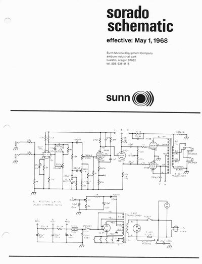 sunn amplifier parts